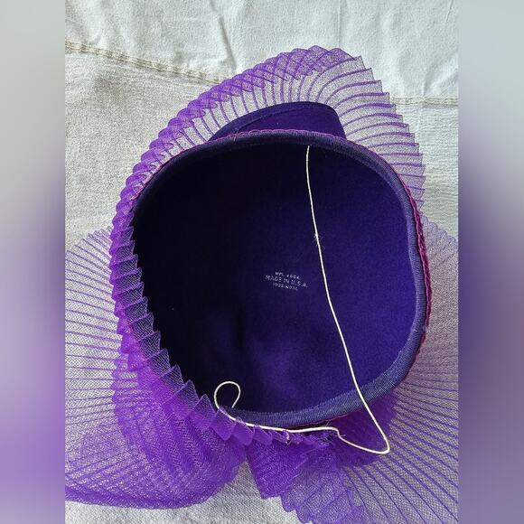 Women\'s purple Kentucky Derby Church 100 percent wool hat main image 7